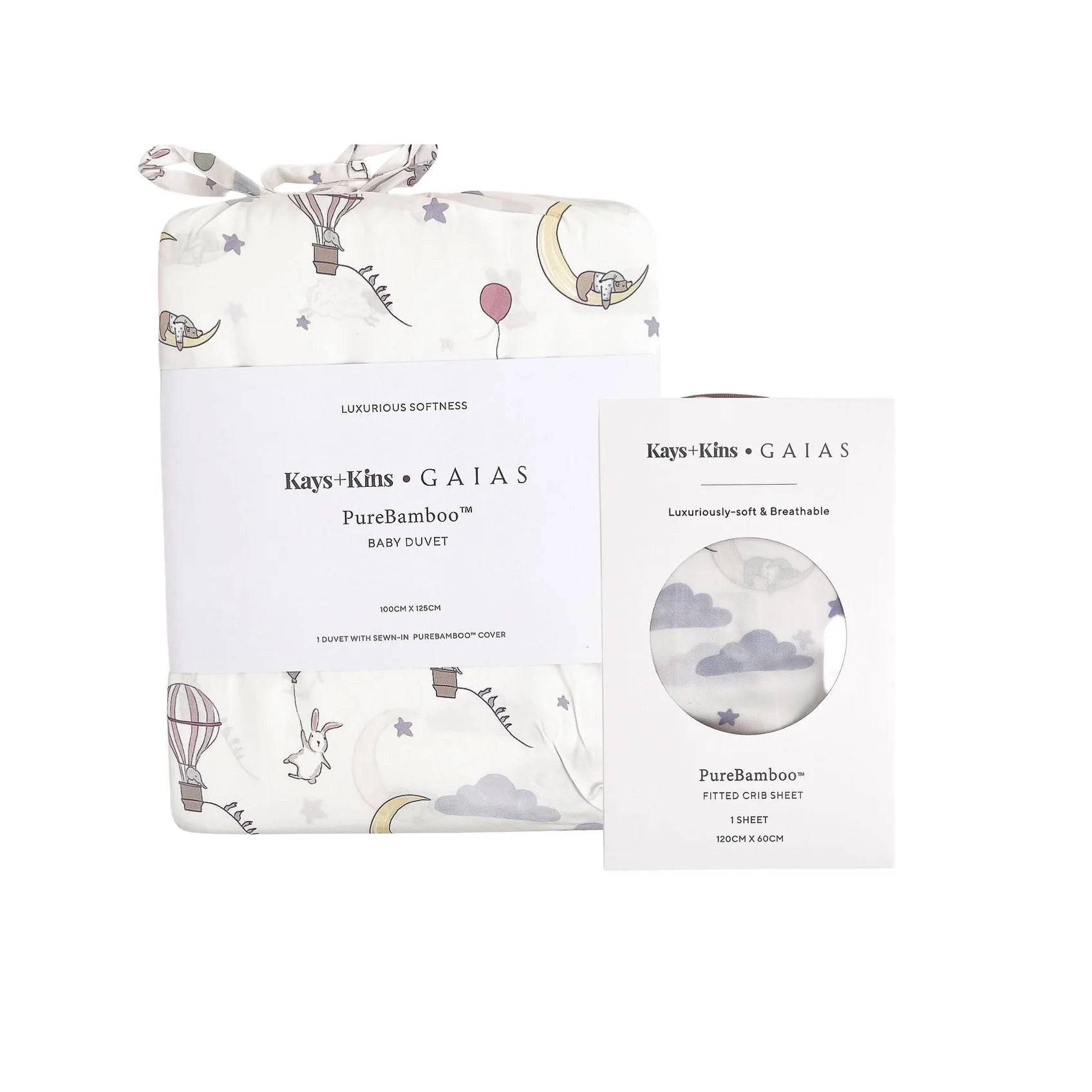 #[Kays+Kins x GAIAS] PureBamboo™ Baby Duvet (Design)_Lullaby Sky