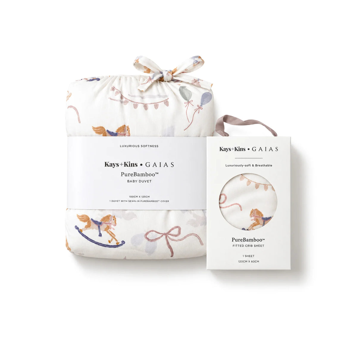 [Kays+Kins x GAIAS] PureBamboo™ Duvet + Fitted Crib Sheet Bundle Set