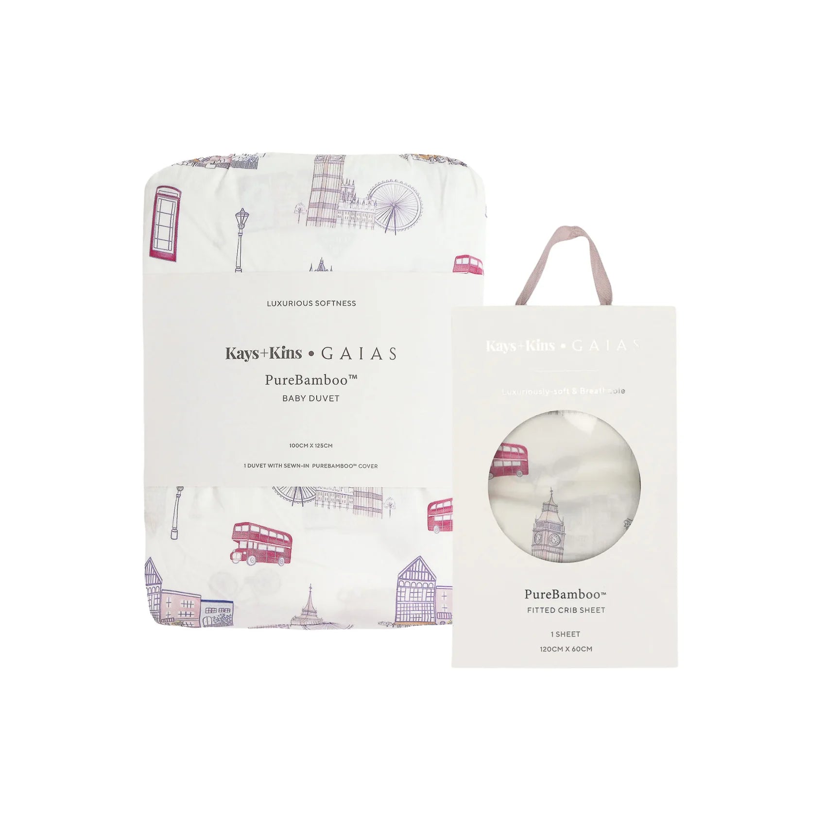 #[Kays+Kins x GAIAS] PureBamboo™ Baby Duvet (Design)_London Dreams