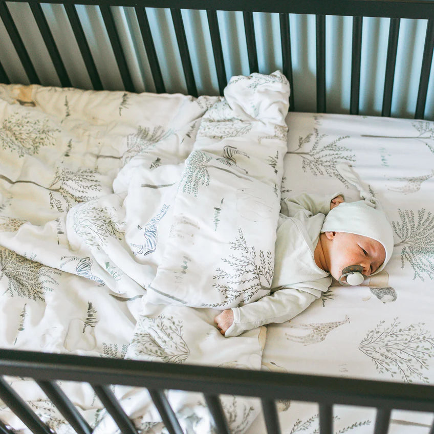 #[Kays+Kins x GAIAS] Baby Cot Fitted Sheet (Design)_Safari Dreams