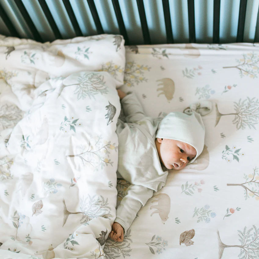 #[Kays+Kins x GAIAS] Baby Cot Fitted Sheet (Design)_Woodland Citrus